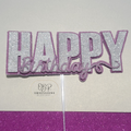 Glitter HBD Cake Tooper