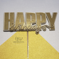 Mirror HBD Cake Topper