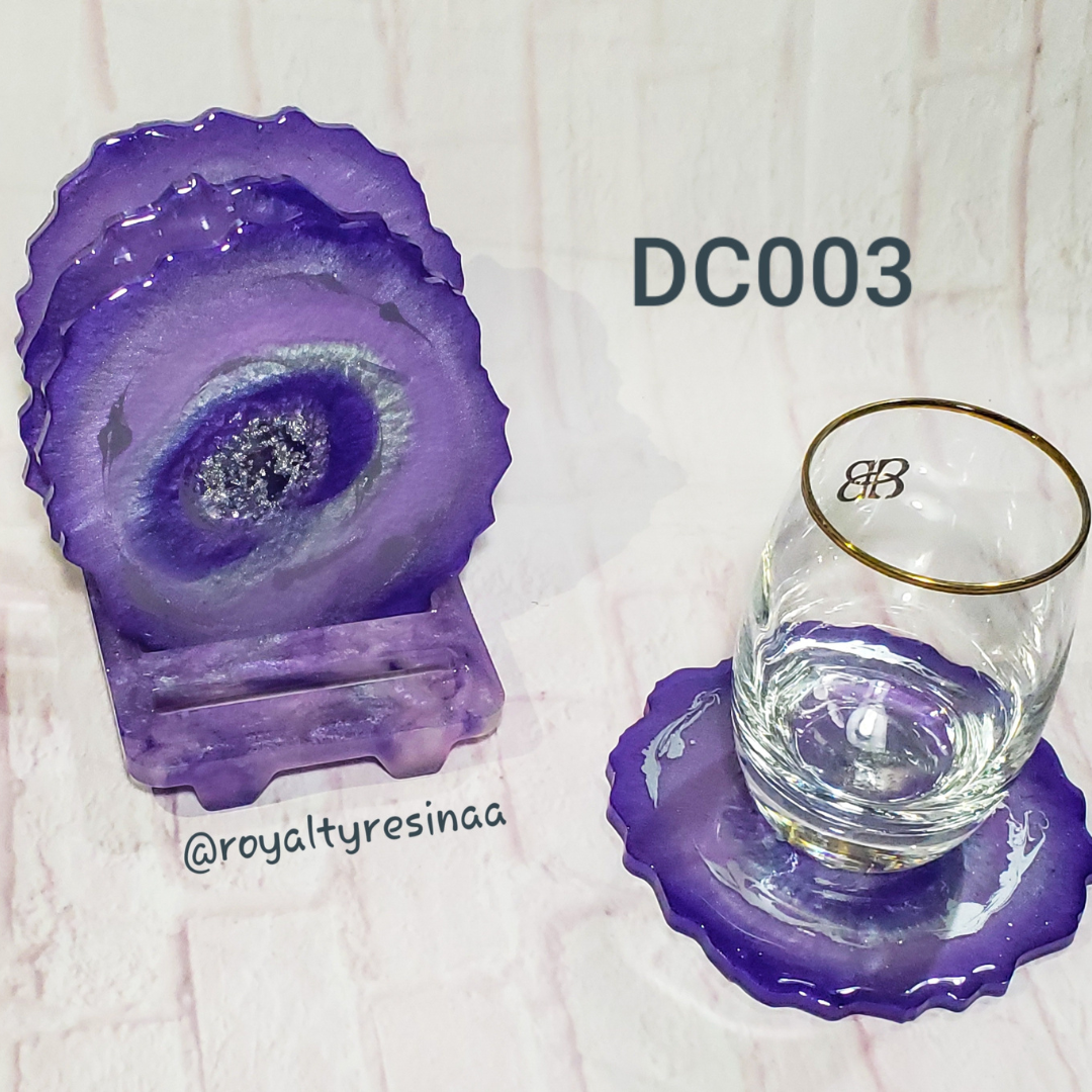 (4) Violet & Lilac Coasters