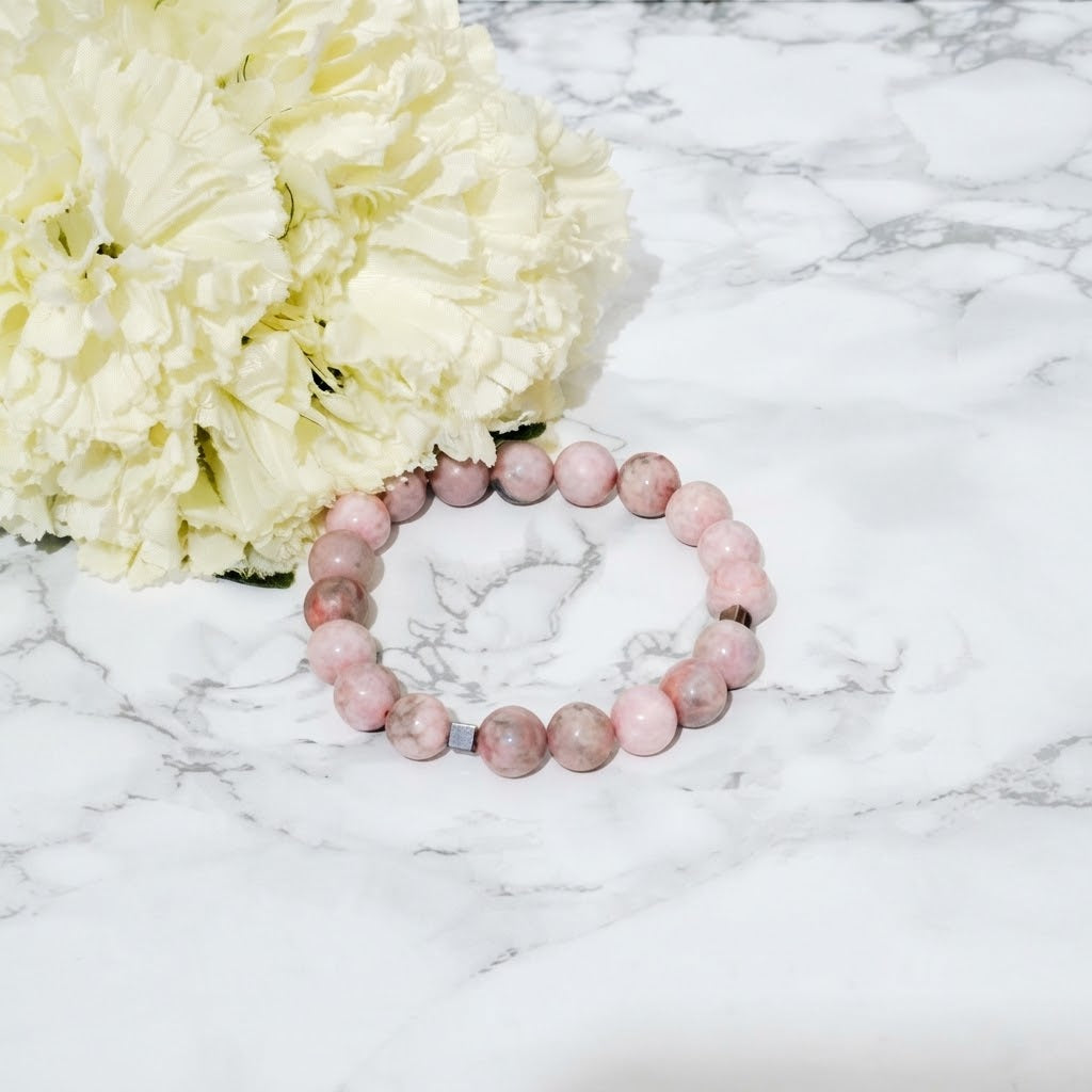 Pink Zebra Jasper 10mm
