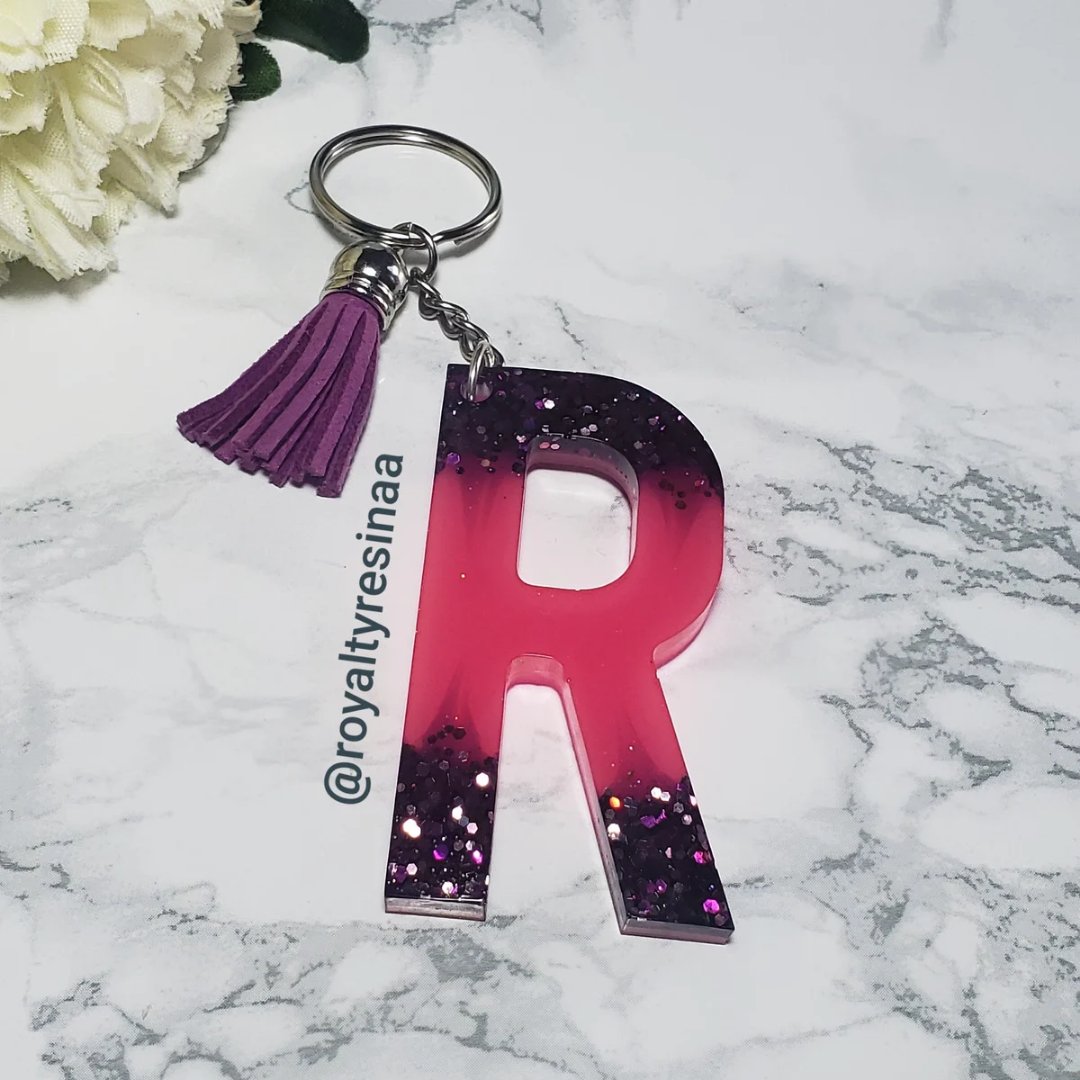 Large letter keychain