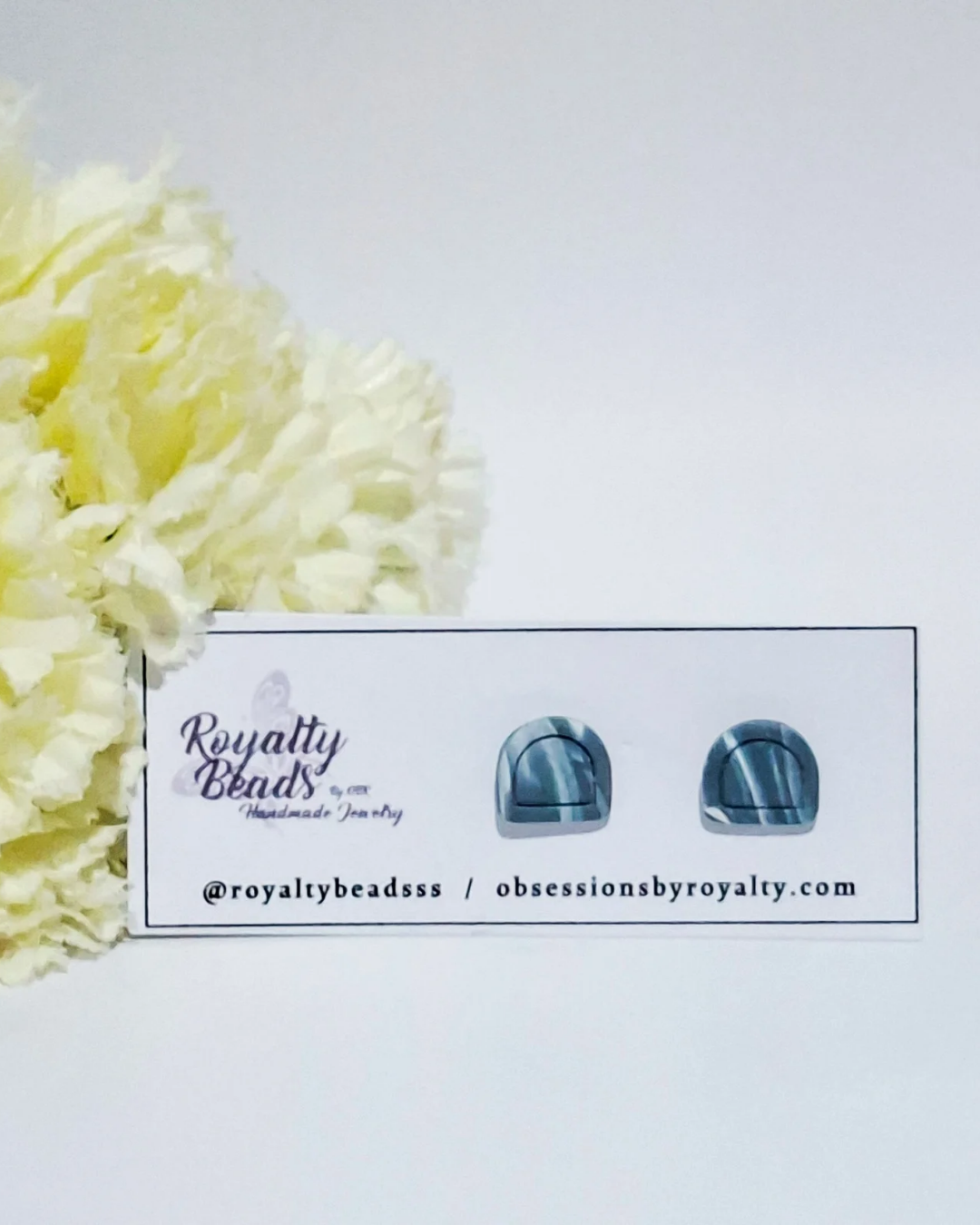Blue Marble Stud