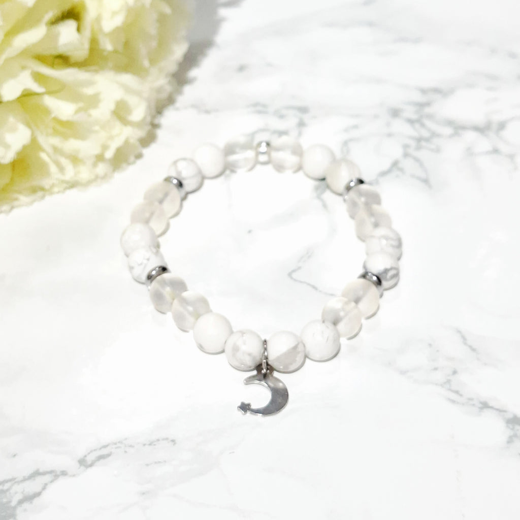 Howlite Moon