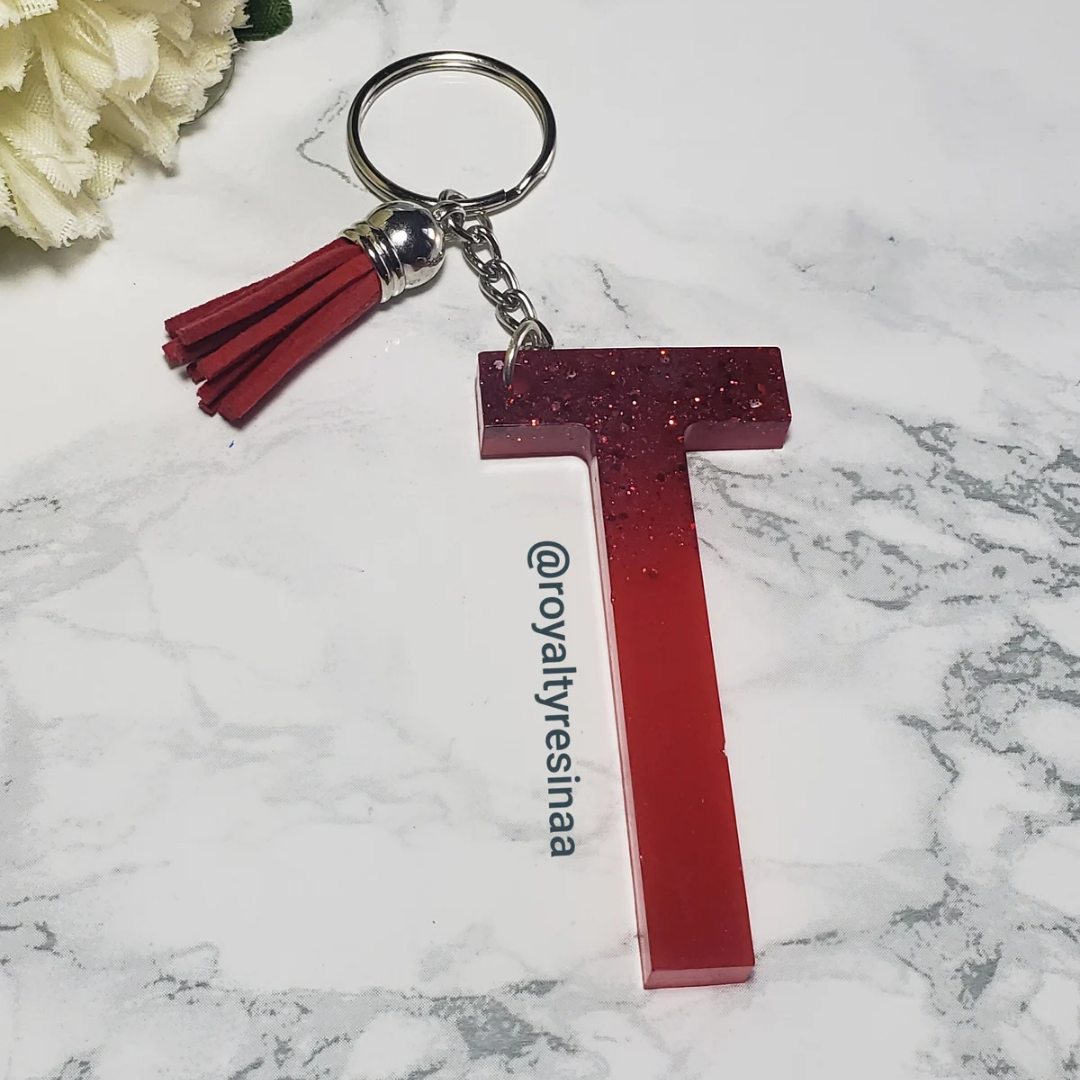 Large letter keychain