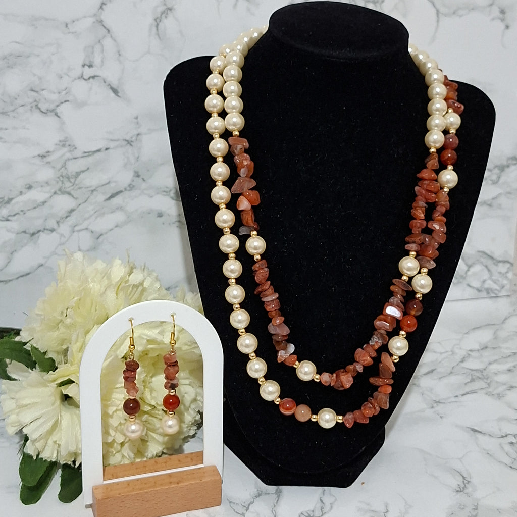 Carnelian & Pearls