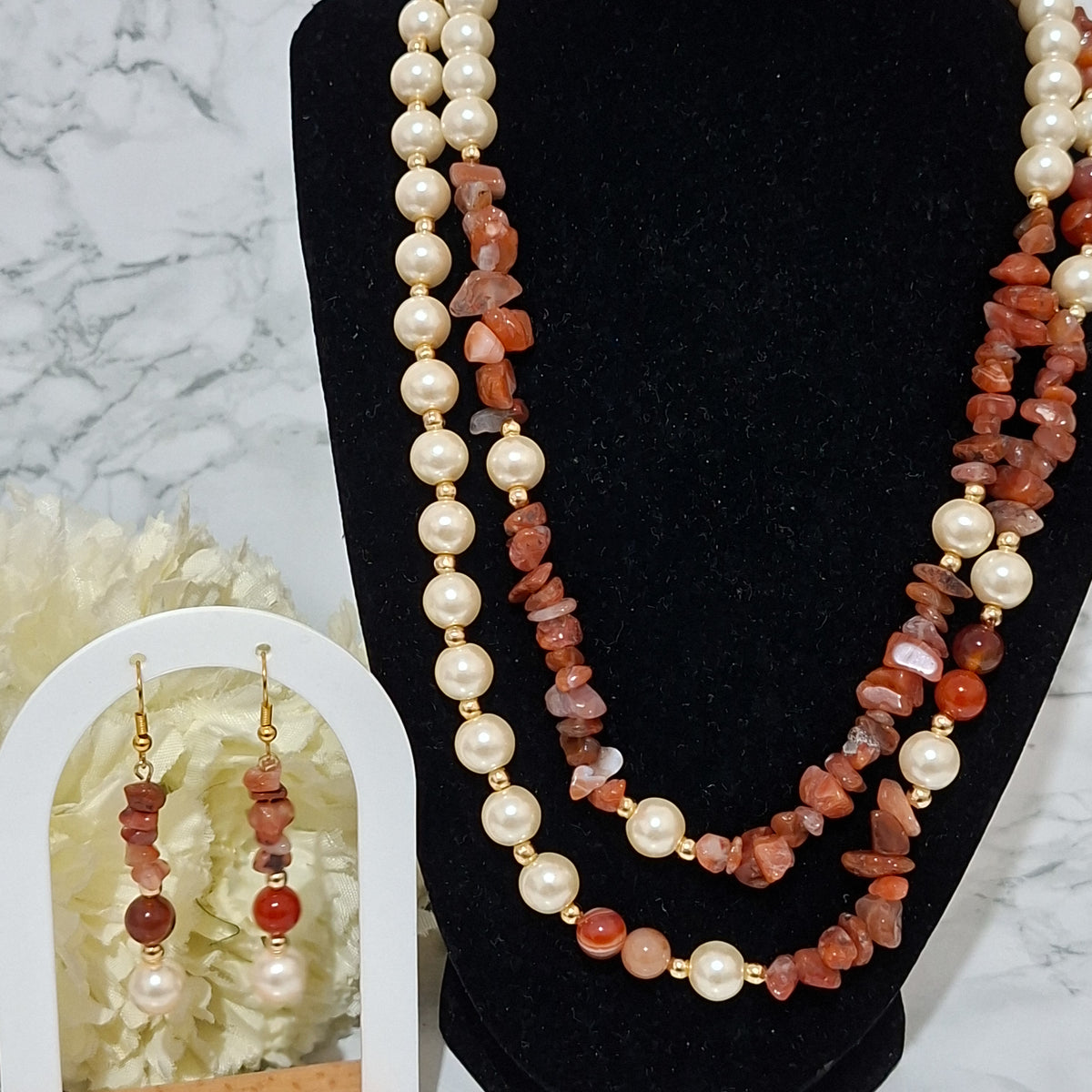Carnelian & Pearls