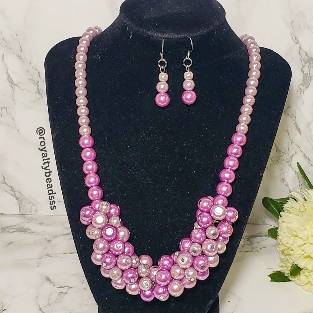 Blush Pink Chunky Necklace