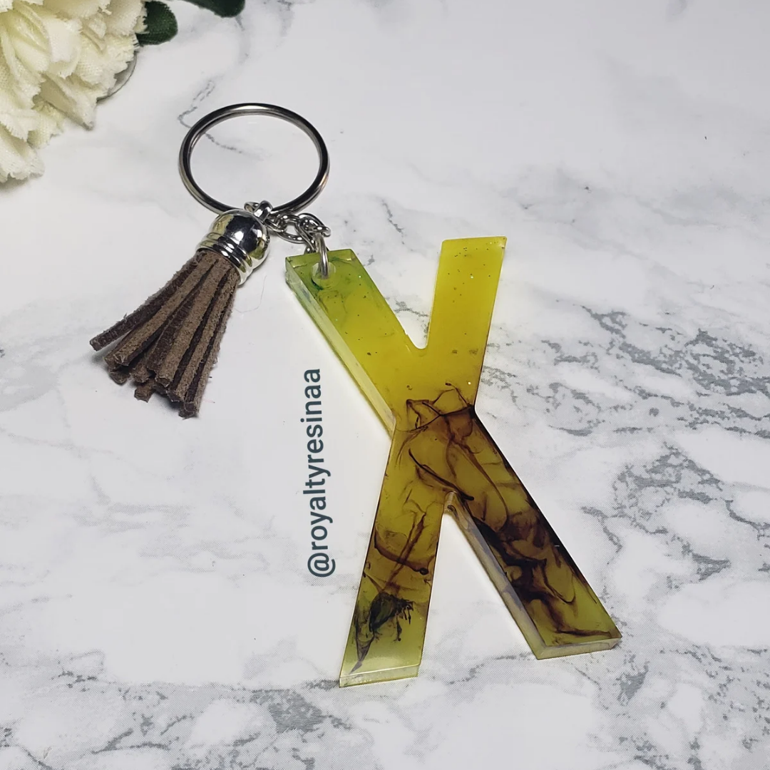 Large letter keychain