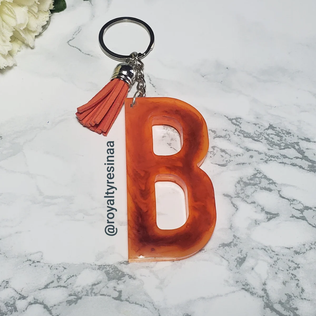 Large letter keychain