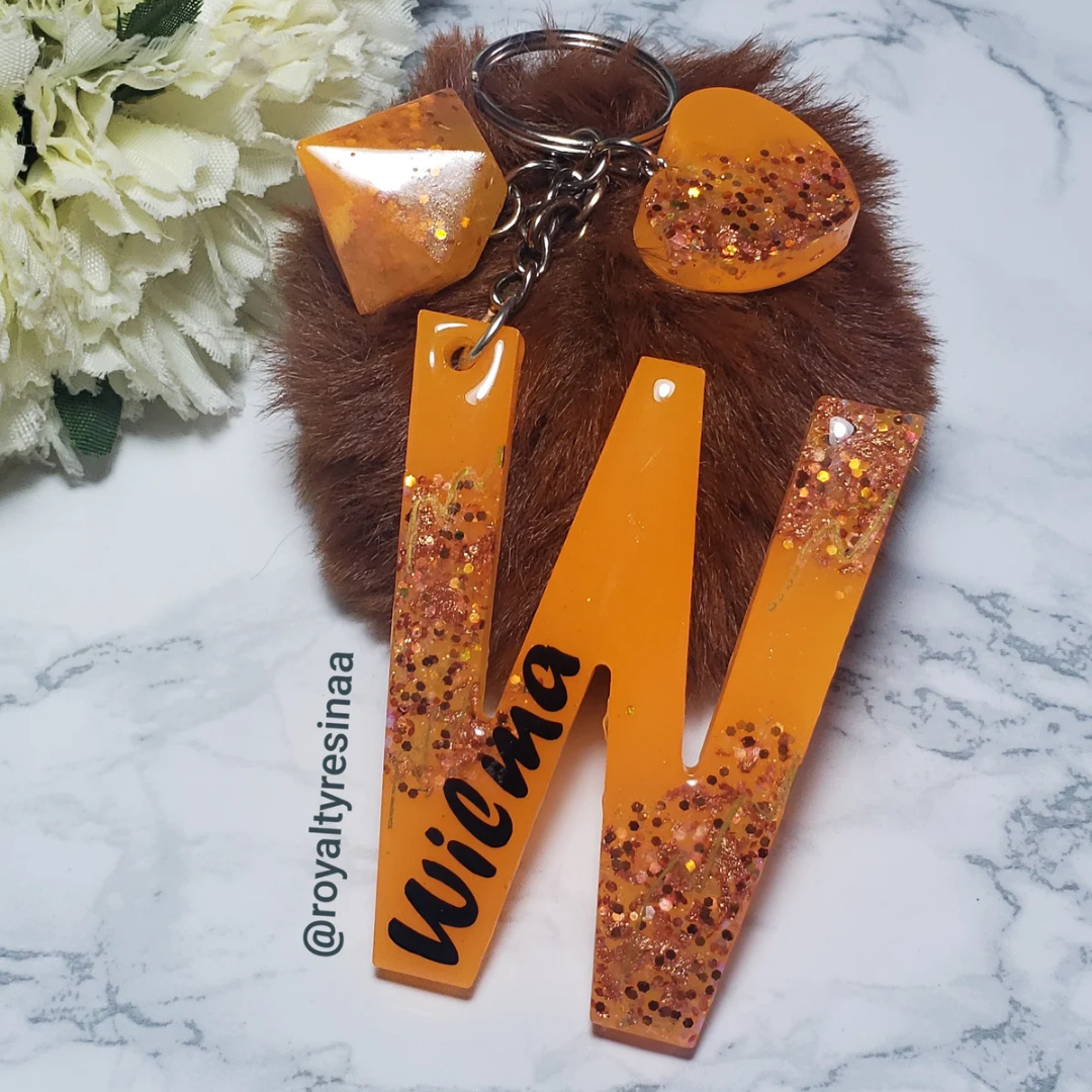 Large letter keychain
